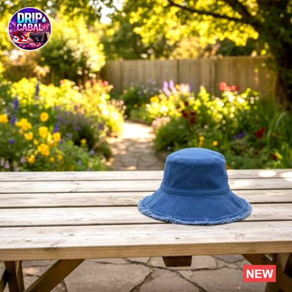 Soft Washed Cotton Frayed Edge Bucket Hat, Raw Brim, Foldable Sun Hat main image 5
